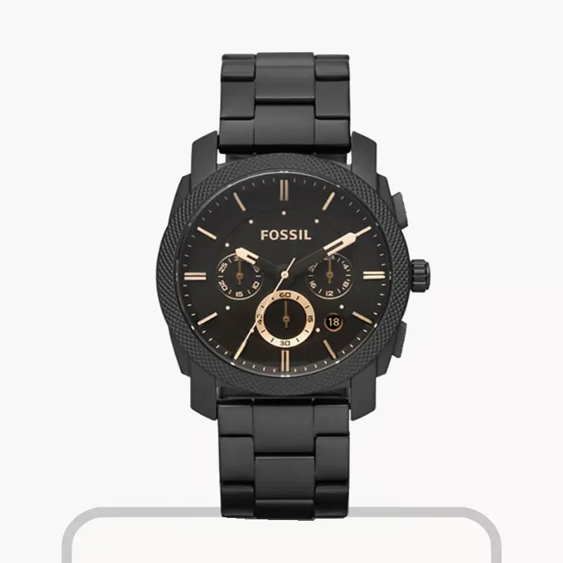 Fossil Machine Mid-Size Chronograph Black Dial Men's Watch | FS4682